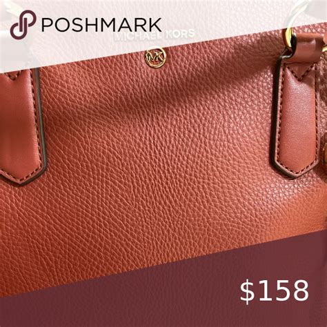 michael kors terracotta purse|Michael Kors leather tote.